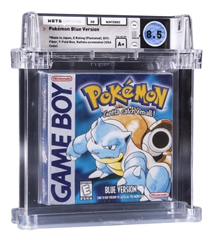 1998 Nintendo Game Boy (USA) "Pokemon Blue Version" Rattata Screenshot White ESRB Sealed Video Game - WATA 8.5/A+